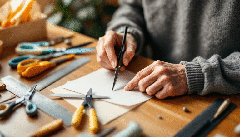 Tesouras e Ferramentas Essenciais para Origami Seguro aos Idosos